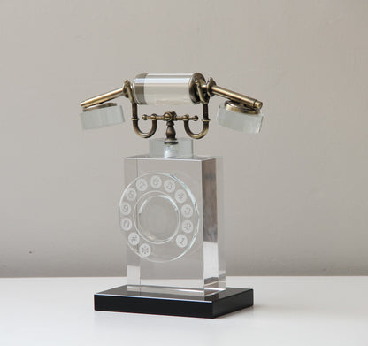 Callvere Kristal Cam Dekoratif Telefon Obje 20x27 Cm