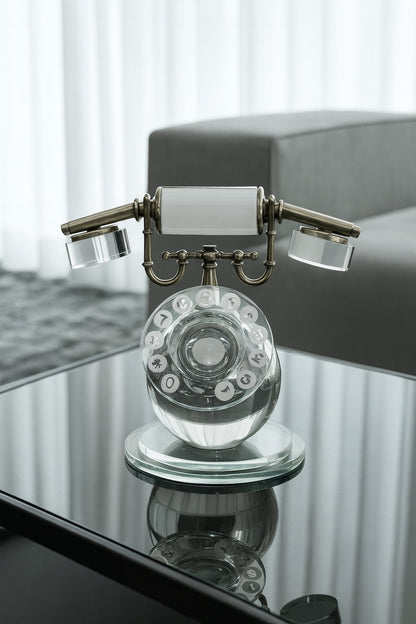 Dialisse Kristal Cam Dekoratif Telefon Obje 24x22 Cm