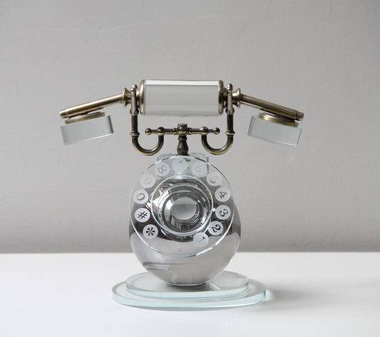 Dialisse Kristal Cam Dekoratif Telefon Obje 24x22 Cm