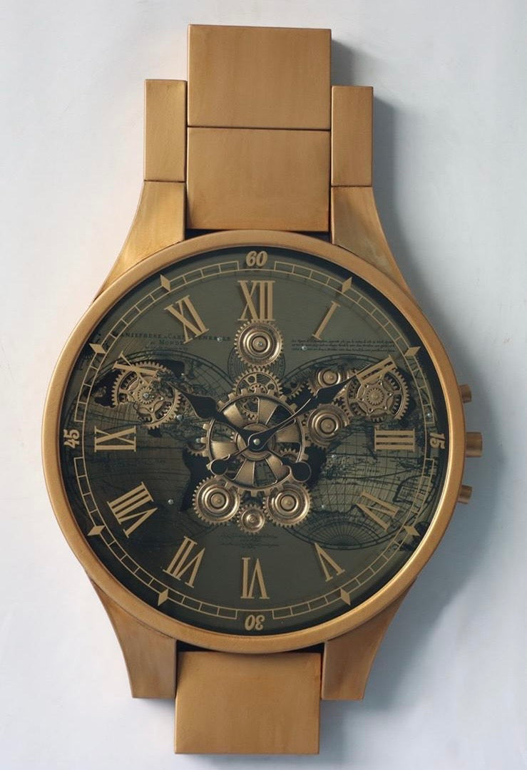 Chronoband Metal Çarklı Duvar Saati 50x80 Cm