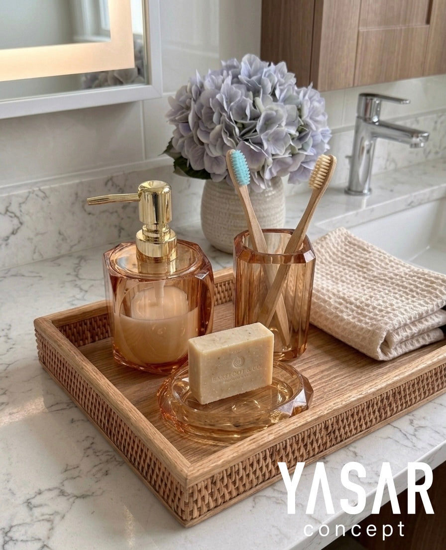 Opalyn Akrilik Banyo Seti Amber