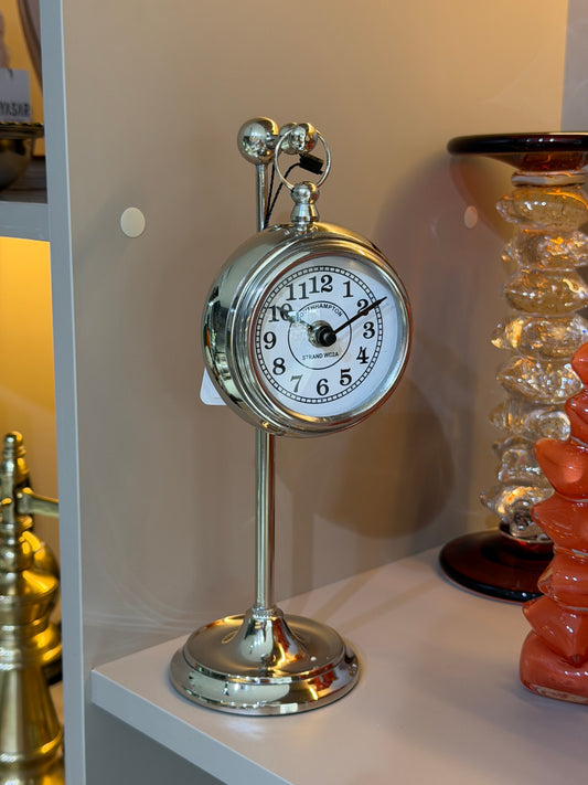 Aurelmont Metal Masa Saati Gümüş