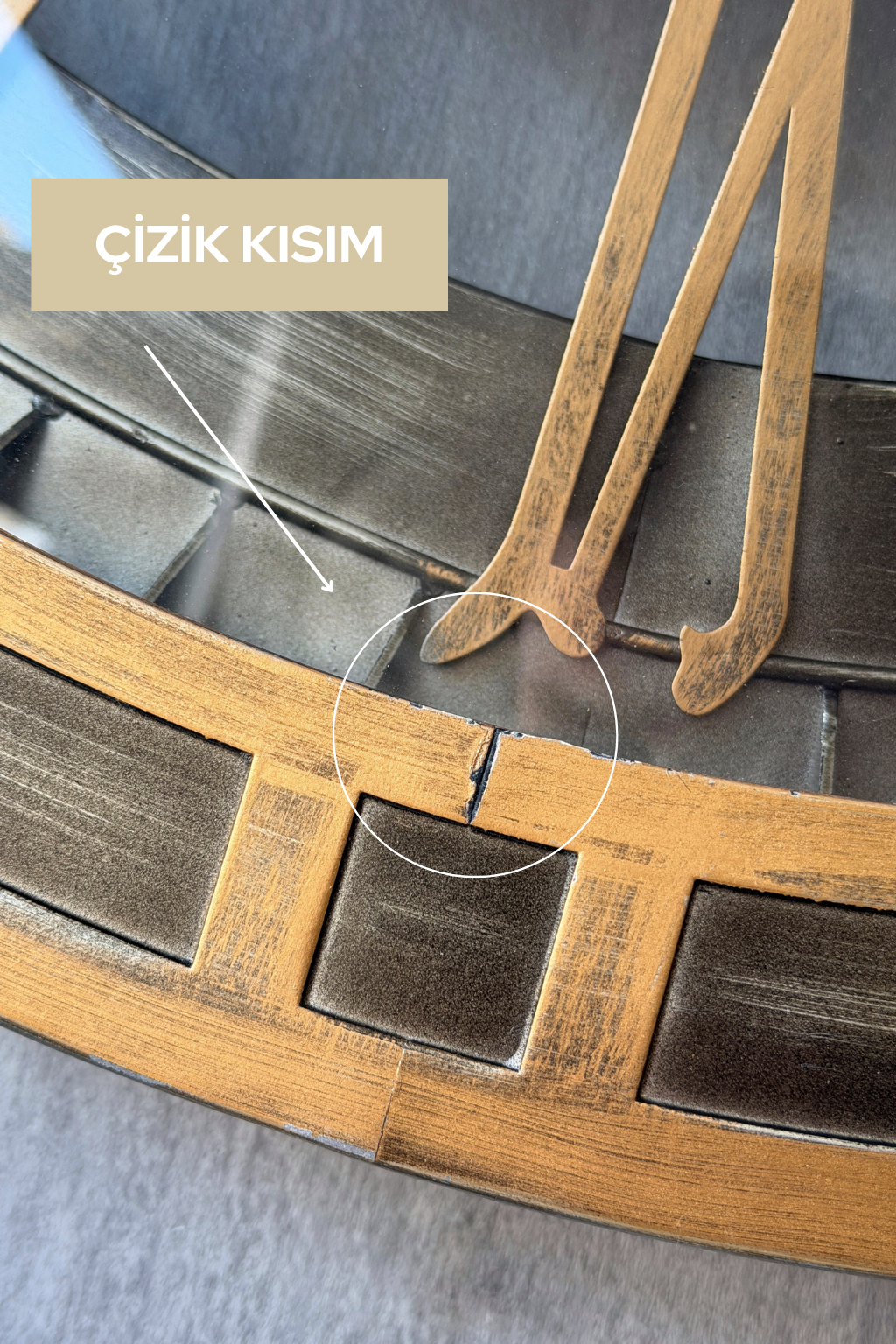 Stoneheaven  Metal Çarklı Duvar Saati 80 Cm (Hafif Kusurlu) %40 İndirimli