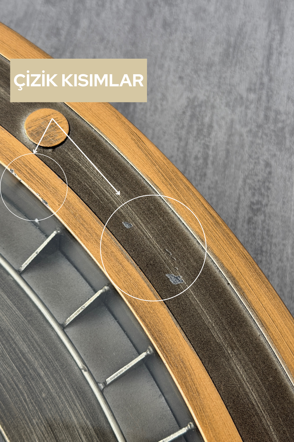 Stoneheaven  Metal Çarklı Duvar Saati 80 Cm (Hafif Kusurlu) %40 İndirimli