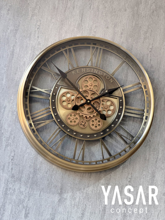 Cogvera Metal Çarklı Duvar Saati 55 Cm