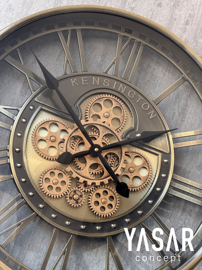 Cogvera Metal Çarklı Duvar Saati 55 Cm