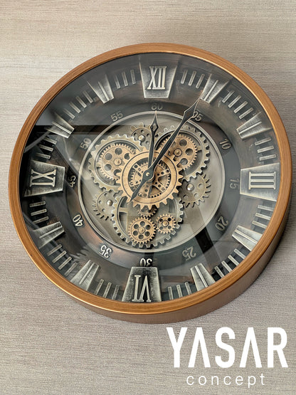 Cranford Metal Çarklı Duvar Saati 46 Cm