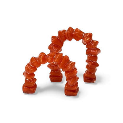 Formica Cam Dekoratif Obje Set Turuncu