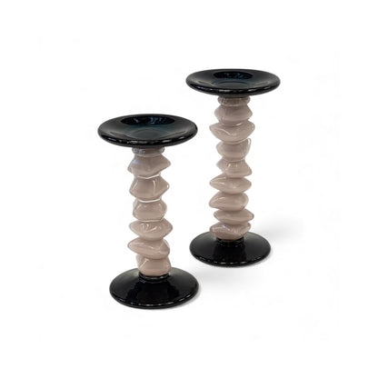 Formica Cam Mumluk Set Pudra Siyah