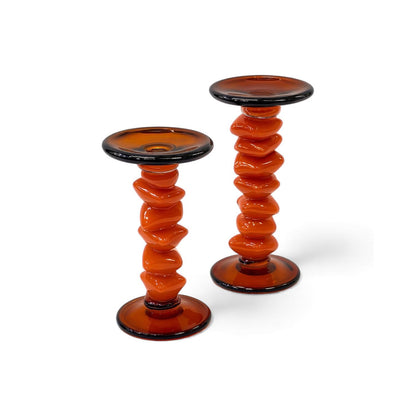 Formica Cam Mumluk Set Amber Turuncu