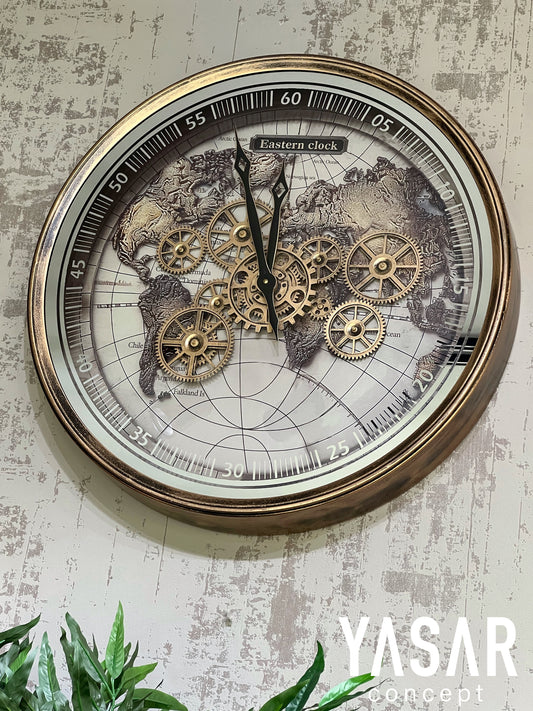 Eastern Clock Metal Çarklı Duvar Saati