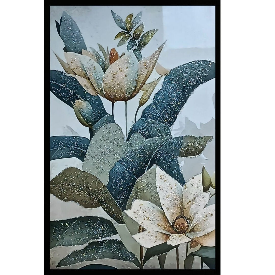 Serene Petals Kristal Epoksi Taşlı Reçine Tablo