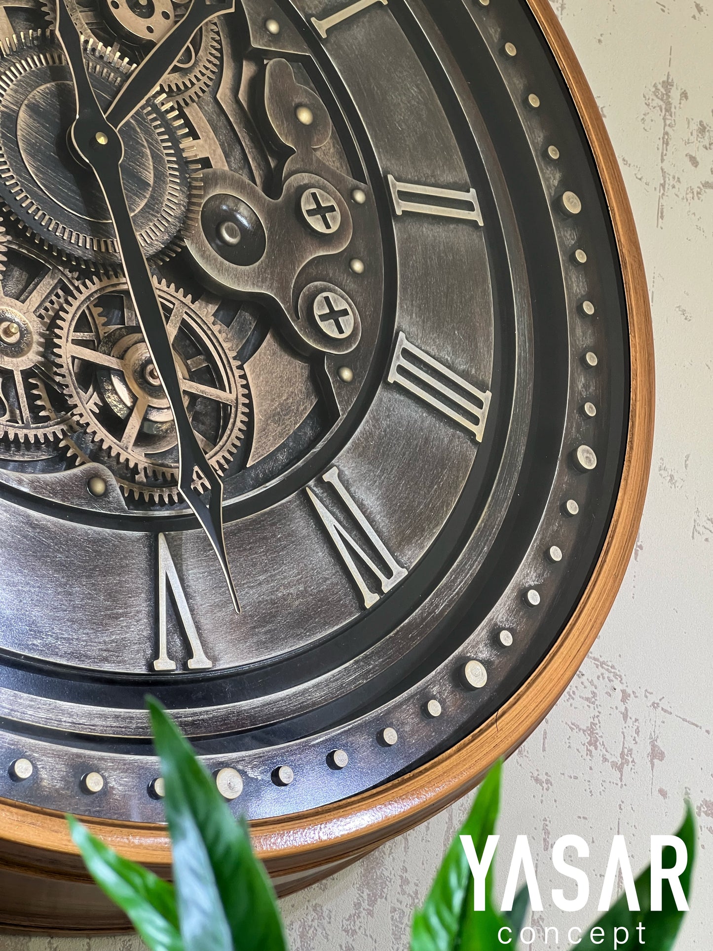 Ferront Metal Çarklı Duvar Saati 66 Cm