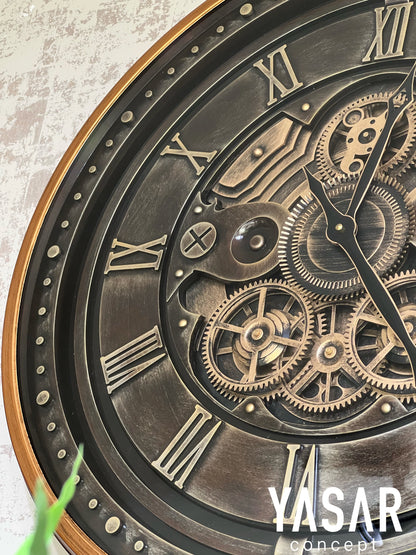 Ferront Metal Çarklı Duvar Saati 66 Cm