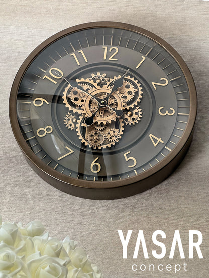 Gearithor Metal Çarklı Duvar Saati 46 Cm