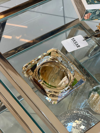 Havana Kristal Kül Tablası Küllük Amber