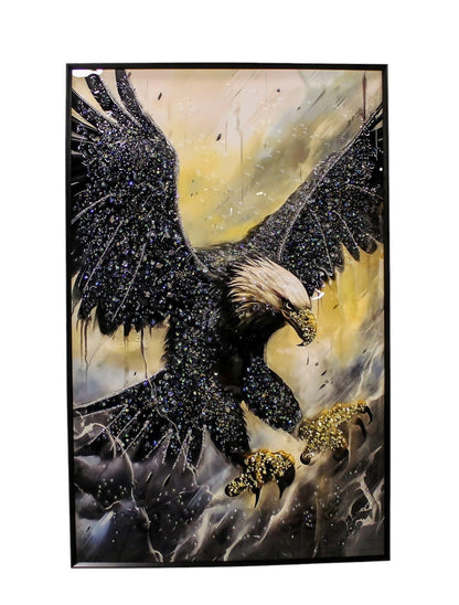 Skyvenor Kartal Kristal Epoksi Taşlı Reçine Tablo