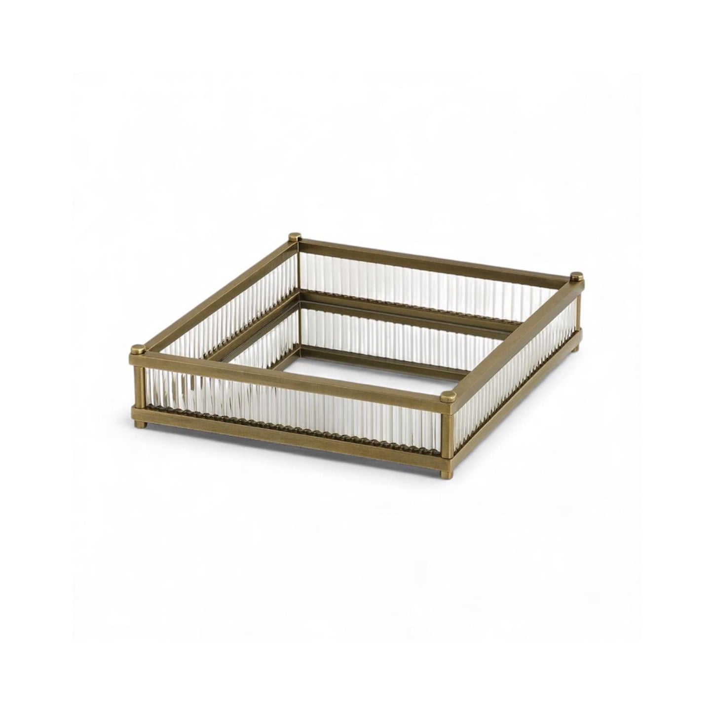 Corea Kristal Taşlı Tepsi 40x40 Cm