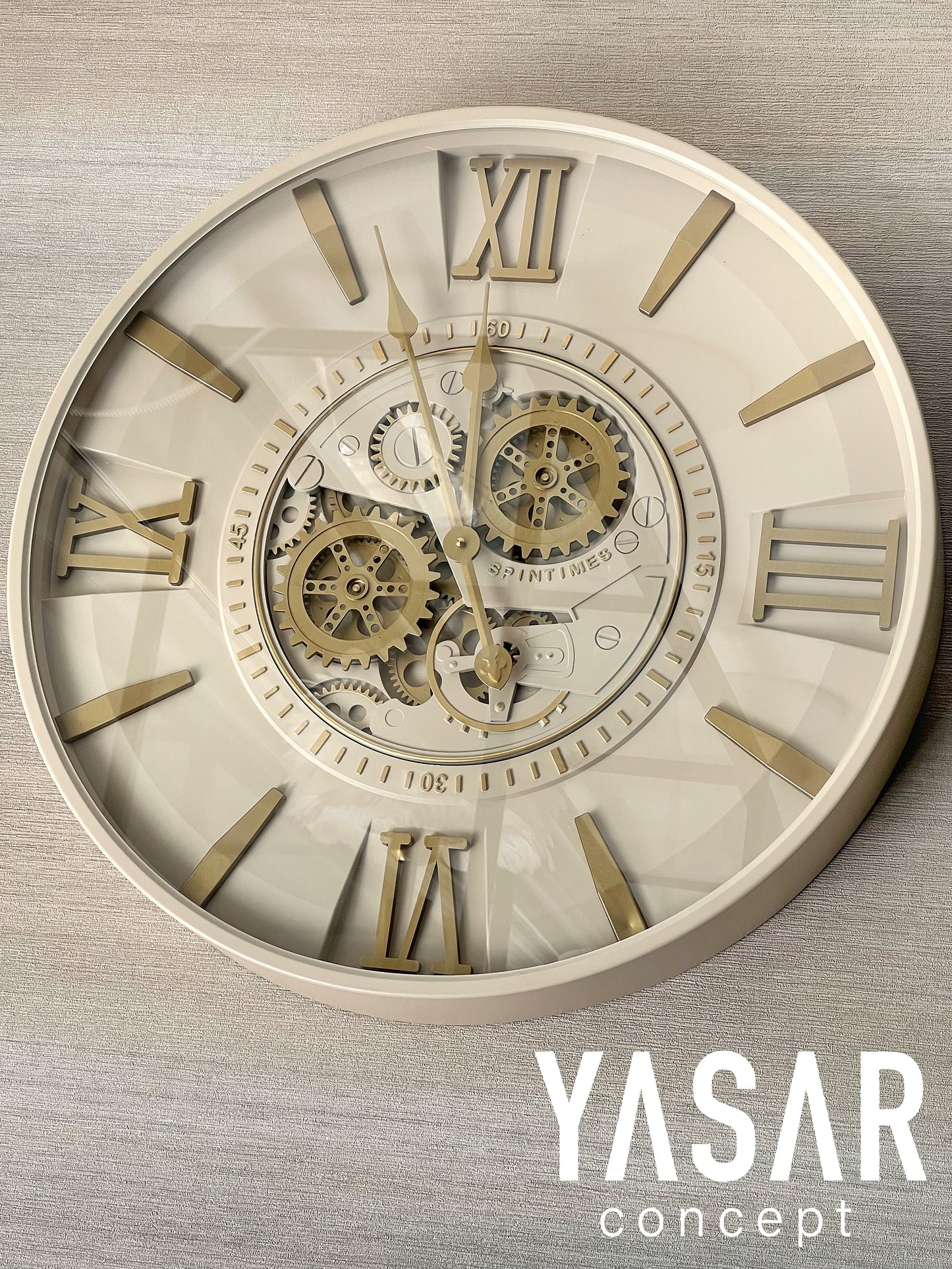 Monarch Metal Çarklı Duvar Saati 60 Cm