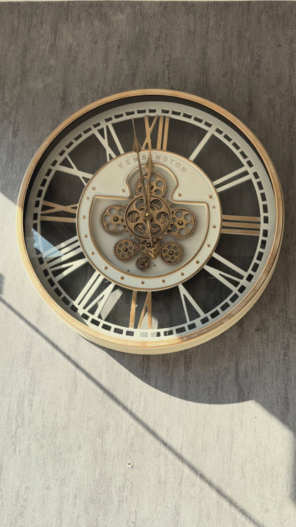 Clocksmith Metal Çarklı Duvar Saati 60 Cm