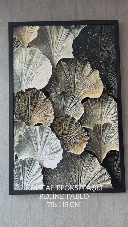 Gingelle Kristal Epoksi Taşlı Reçine Tablo 75x115 Cm