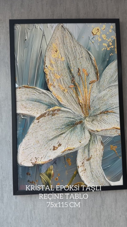 Lush Serenity Kristal Epoksi Taşlı Reçine Tablo 75x115 Cm
