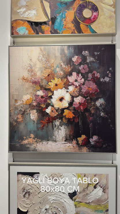 Bouquet Çiçekli Yağlı Boya Tablo
