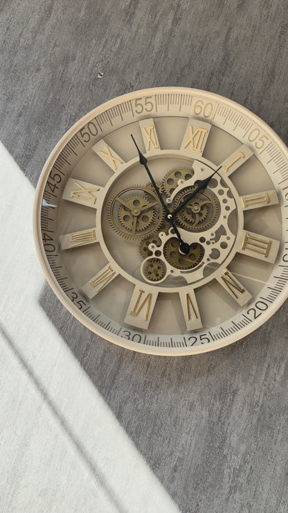 Vanilith Metal Çarklı Duvar Saati 46 Cm