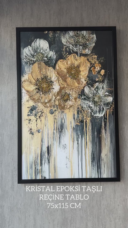 Blosselle Kristal Epoksi Taşlı Reçine Tablo 75x115 Cm