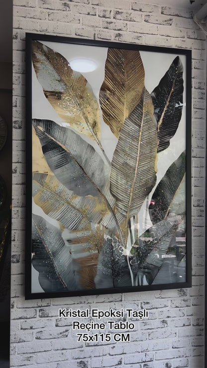 Eternal Foliage Kristal Epoksi Taşlı Reçine Tablo