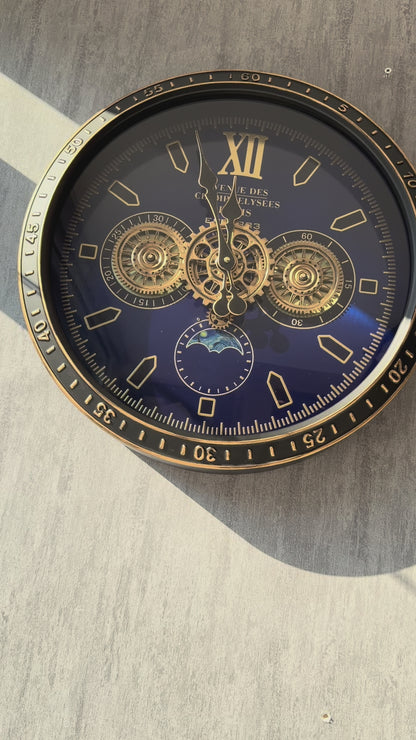 Geneva Metal Çarklı Duvar Saati 50 Cm