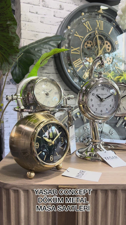 Chronoatlas Masa Saati Gümüş