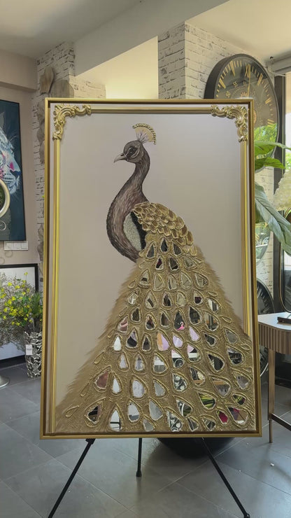 Luminous Peacock El Yapımı Tablo