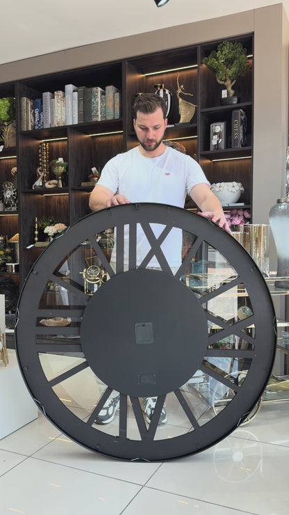 Majestic Metal Çarklı Duvar Saati 120 Cm