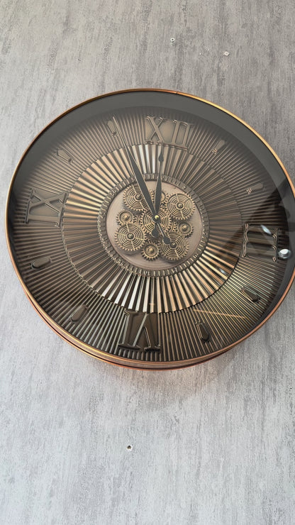 Leontis Metal Çarklı Duvar Saati 50 Cm