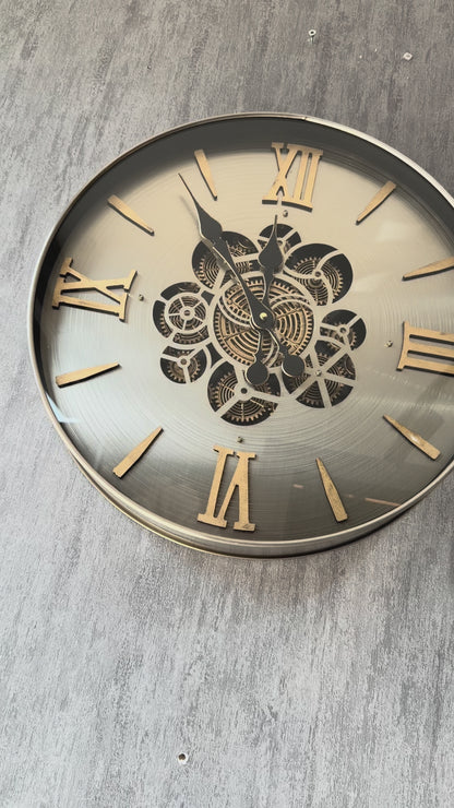 Grayson Metal Çarklı Duvar Saati 46 Cm