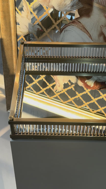 Corea Kristal Taşlı Tepsi 40x40 Cm