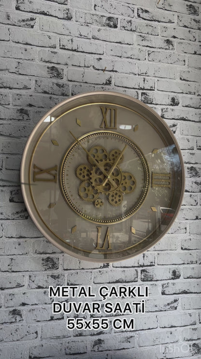 Dial Metal Çarklı Duvar Saati