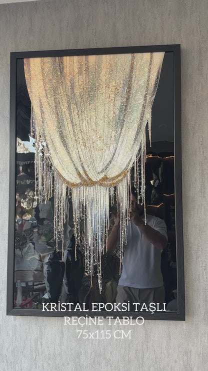 Frangiluce Kristal Epoksi Taşlı Reçine Tablo 75x115 Cm
