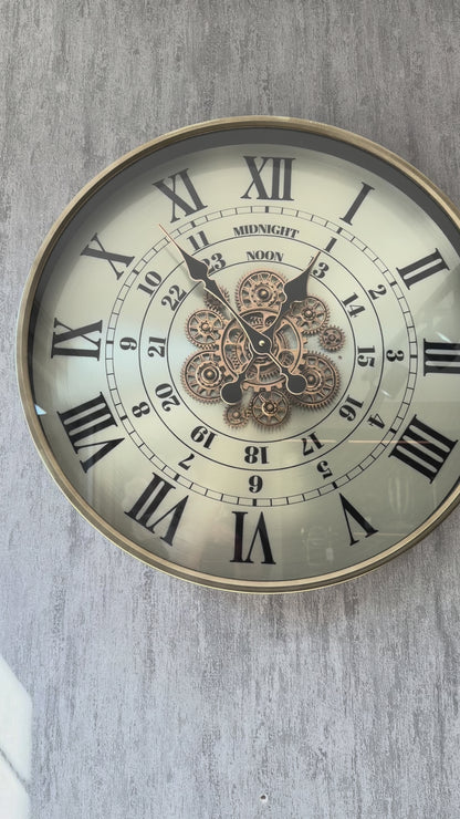 Cogelan Metal Çarklı Duvar Saati 60 Cm