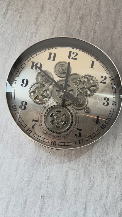 Momentum Metal Çarklı Duvar Saati 60 Cm