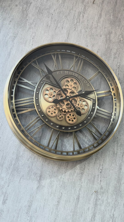 Cogvera Metal Çarklı Duvar Saati 55 Cm