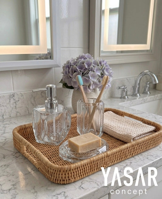 Opalyn Akrilik Banyo Seti Şeffaf
