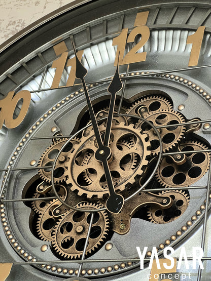 Tickforge Metal Çarklı Duvar Saati 70 Cm