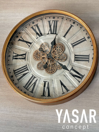 Tickvane Metal Çarklı Duvar Saati 60 Cm