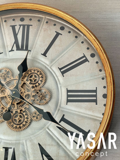 Tickvane Metal Çarklı Duvar Saati 60 Cm