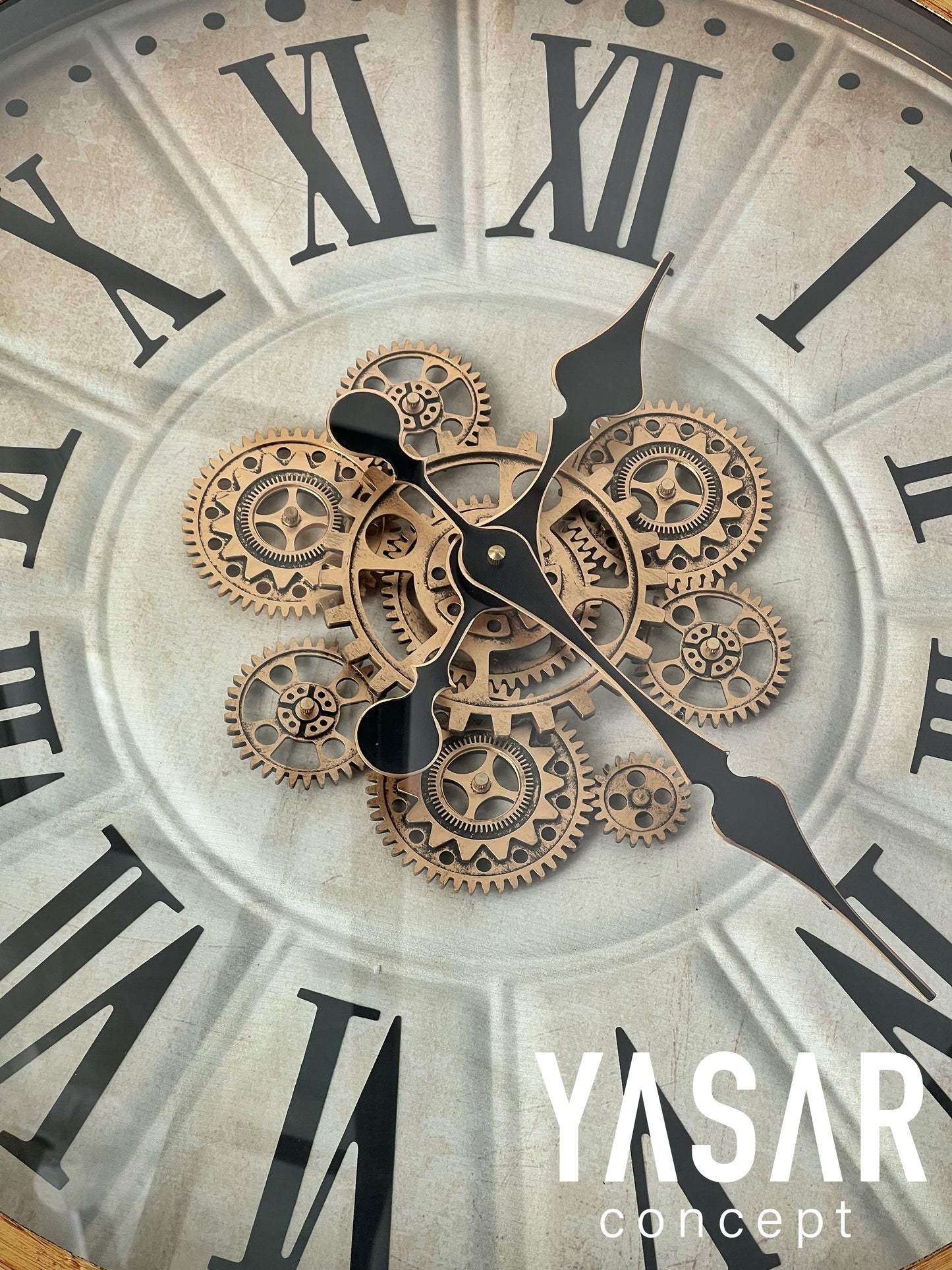 Tickvane Metal Çarklı Duvar Saati 60 Cm