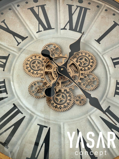 Tickvane Metal Çarklı Duvar Saati 60 Cm